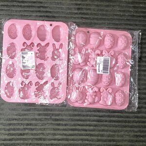 SOLD
2-Pack Pink 16-Cavity Easter Silicone Molds